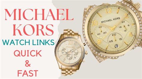 how to remove links on a michael kors watch|Michael Kors Watch strap links.